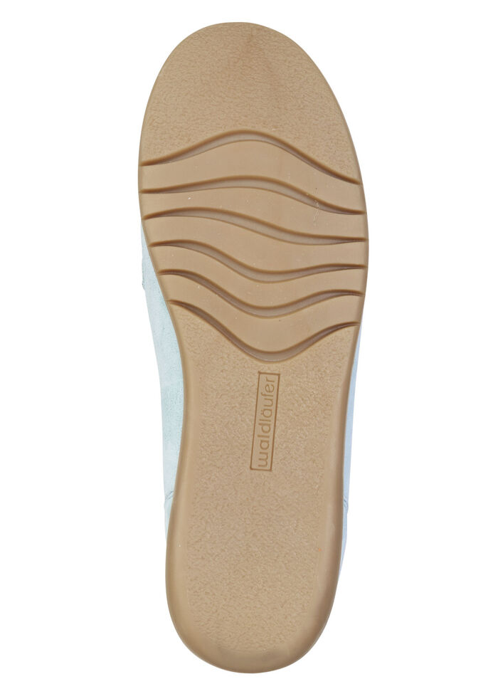 Waldläufer, bequeme Damen-Slipper, Weite H, mit herausnehmbarem Fußbett BLEU