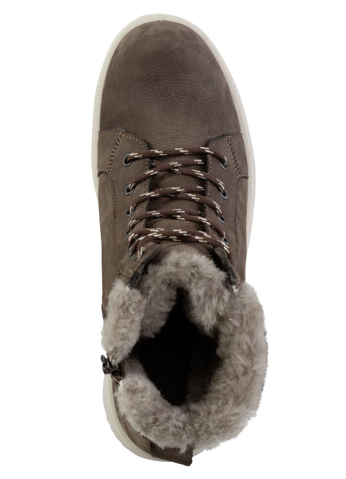 Schnür-Bootie aus echtem Lammfell NUGAT