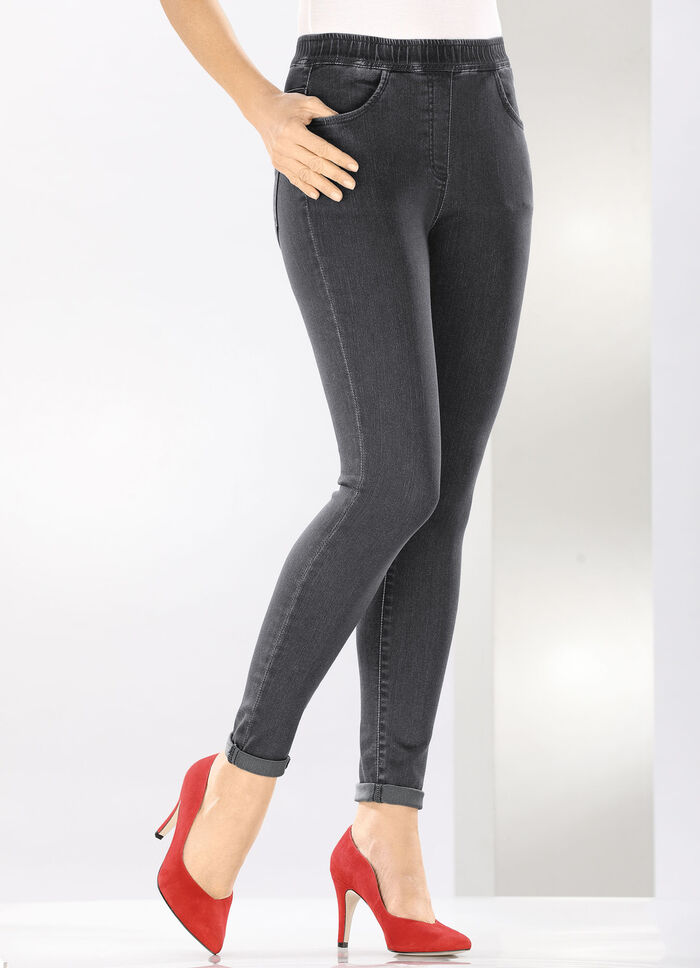 Super softe Jegging-Jeans ANTHRAZIT