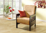 Sessel aus massiver Kiefer BEIGE
