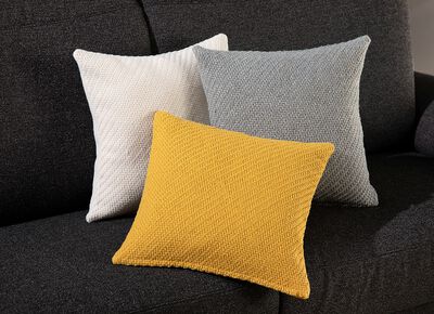 Kissenbezug in Strickoptik 