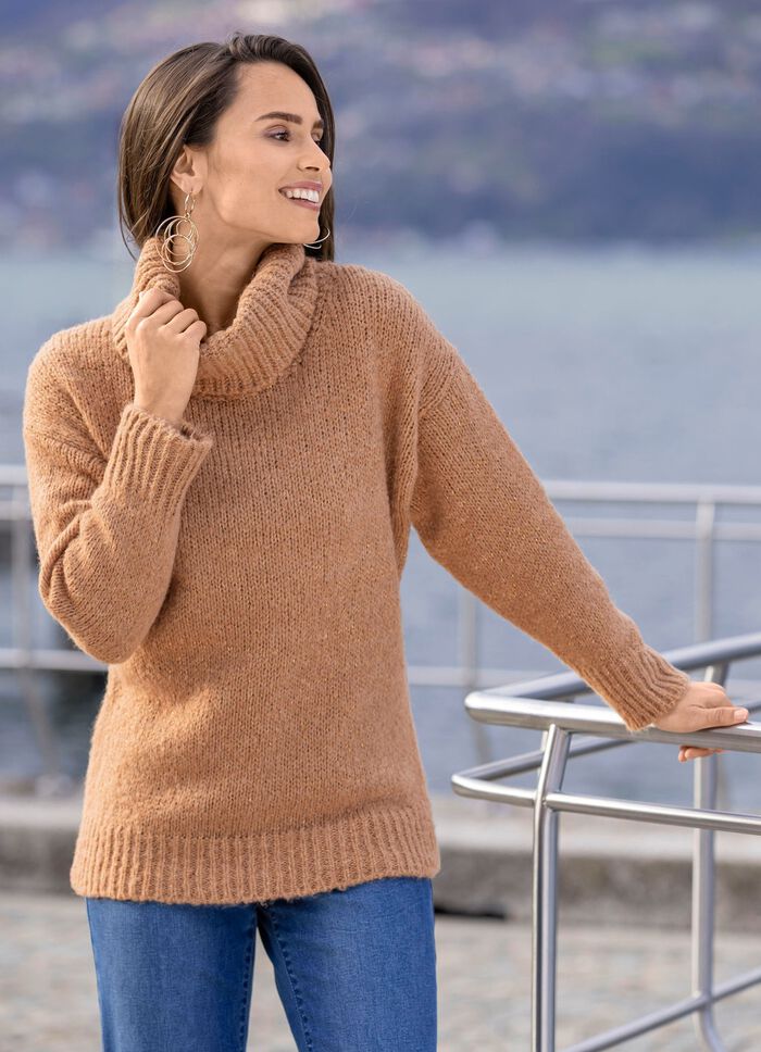 Pullover mit dezenten Glitzereffekten 