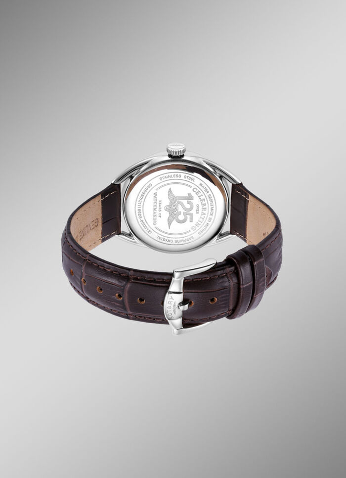 Rotary Quartz-Herrenuhr mit Lederband