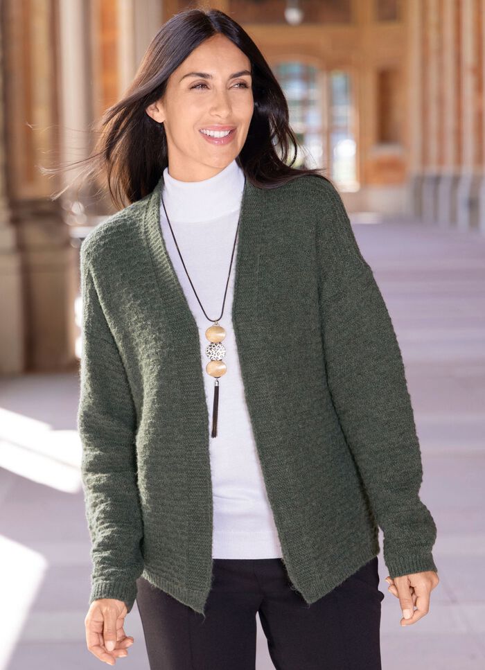 Strickjacke mit Alloverstruktur 