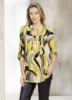 Shirt-Tunika mit aufspringenden Fältchen 