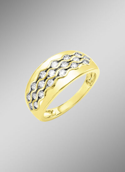 Edler Damenring mit Brillanten 