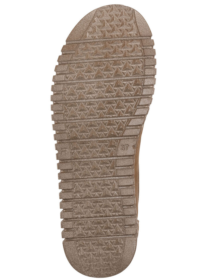 Mokassin-Schnürschuh aus Rind-Nubukleder BRAUN