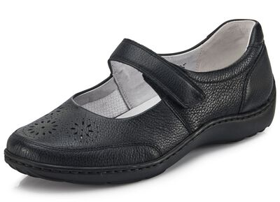 Waldl&auml;ufer, bequeme Damen-Slipper, Weite H, mit herausnehmbarem Fu&szlig;bett 