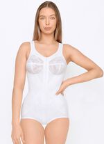 Susa Hosenkorselett mit Vorderrei&szlig;verschluss WEISS