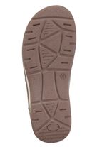 ELENA EDEN, bequeme Damen-Pantoletten, Weite H, mit herausnehmbarem Fu&szlig;bett TAUPE-ANTIKBRONZE