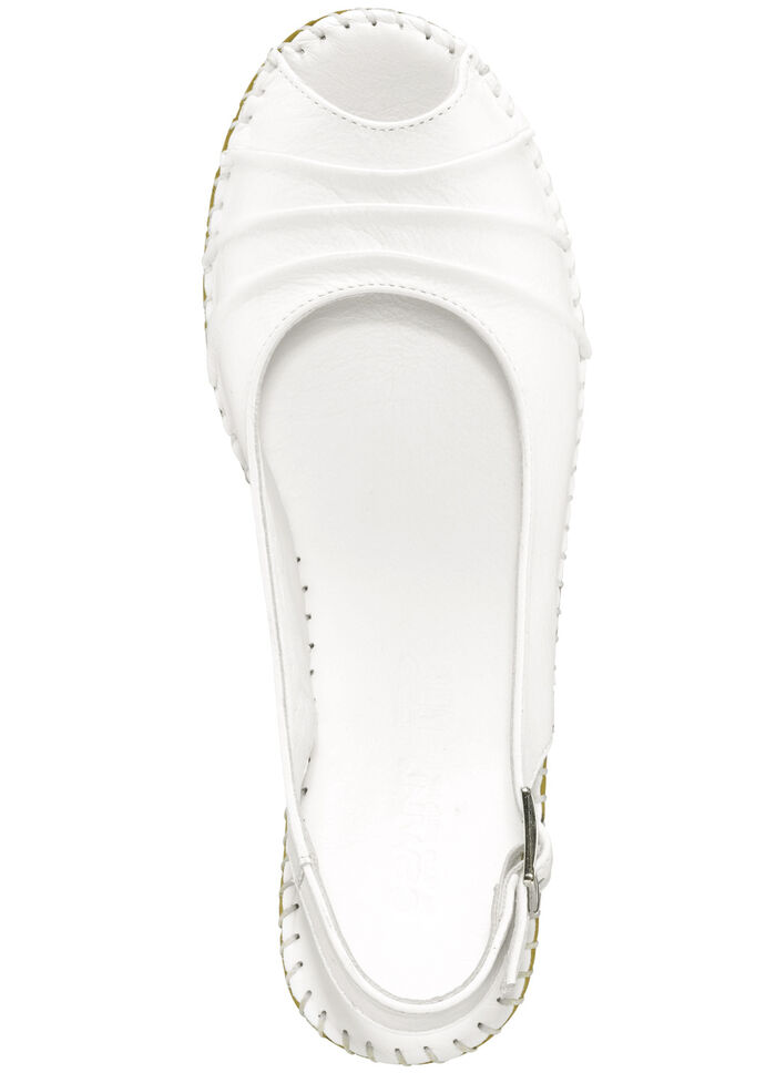 Gemini Sandalette mit aparter Biesenzier WEISS