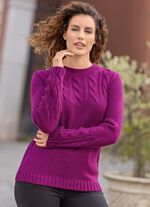 Pullover mit Strukturmuster MAGENTA
