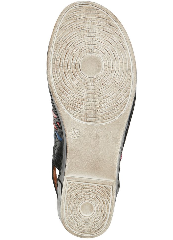 Gemini Sandalette mit raffinierten, bunten Flechtdurchz&uuml;gen 