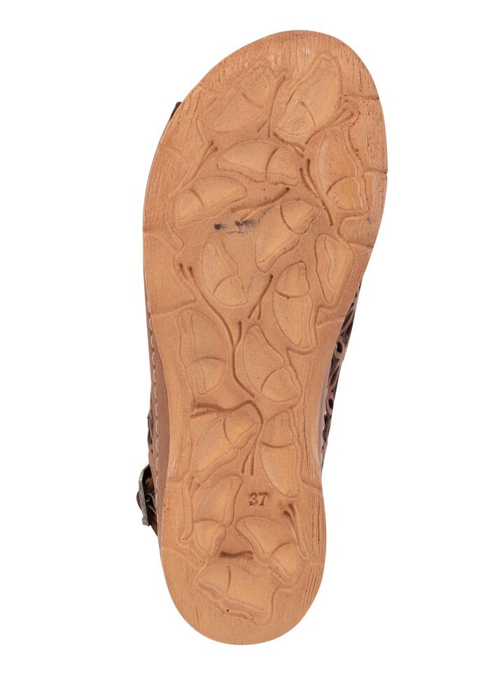 Gemini Sandale aus perforiertem, gepr&auml;gtem Nappaleder 