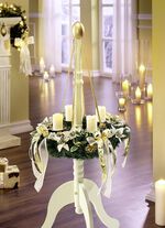 Adventskranz mit üppigem Schleifenschmuck GOLD