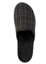 Pantoffel aus kariertem Textil 