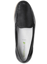 Waldläufer Slipper aus edlem, genarbtem Hirsch-Nappaleder SCHWARZ