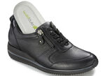 Waldläufer, leichte Damen-Sneaker, Weite H, mit herausnehmbarem Fußbett SCHWARZ