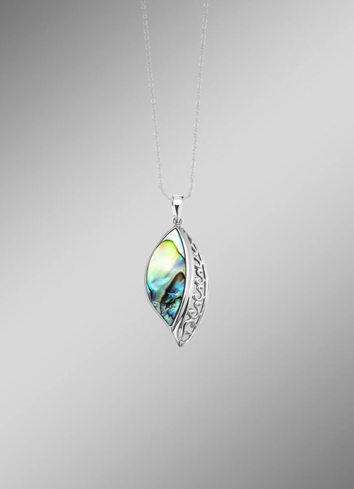 Edler Anh&auml;nger aus Silber mit echtem Abalone-Perlmutt 