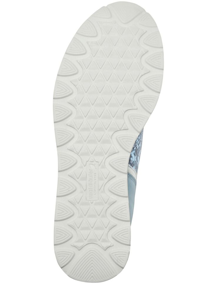 Waldl&auml;ufer, bequeme Damen-Schn&uuml;rschuhe, Weite H, mit herausnehmbarem Fu&szlig;bett BLEU-MATTSILBER