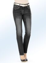 Jeans mit schönem Nietenbesatz SCHWARZ