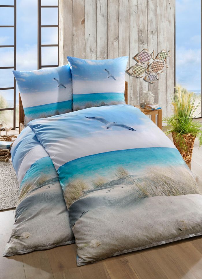 Maritime Bettw&auml;sche-Garnitur in Microfaser-Qualit&auml;t MULTICOLOR