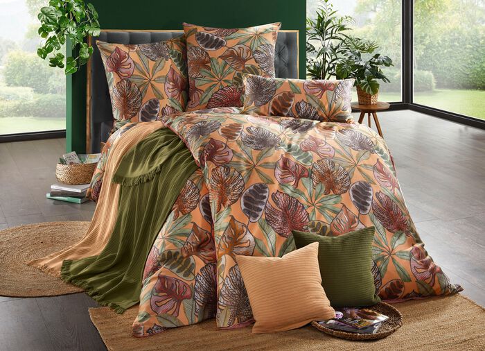 Wohndecke und Kissenbezug in toller Strickoptik GRÜN