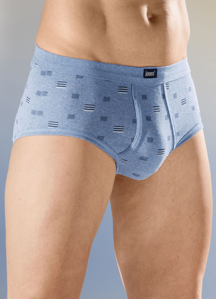 Fünferpack Slips aus Feinripp, allover dessiniert