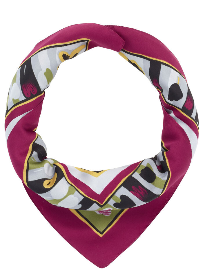 Nickituch mit Fantasiebl&uuml;ten-Dessin 