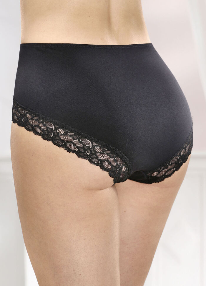 Dreierpack Slips mit elastischer Spitze 