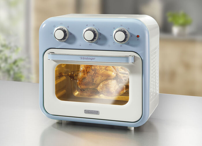 Ariete 2-in-1 Heißluft-Ofen im Vintage-Design BLAU