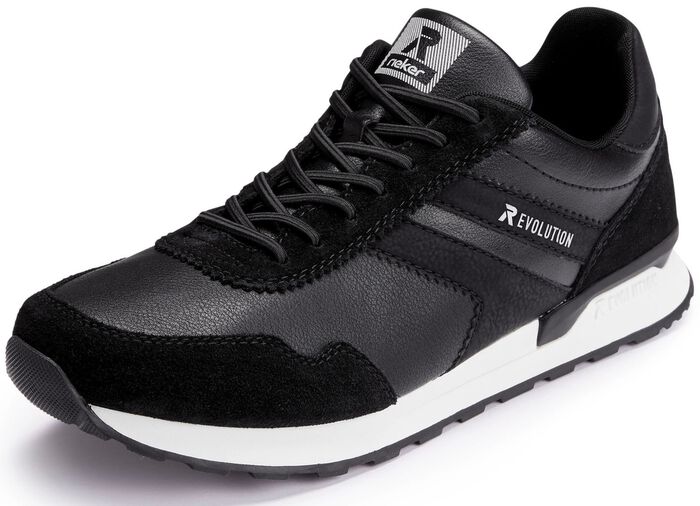 Schn&uuml;r-Sneaker mit herausnehmbarem Textilfu&szlig;bett SCHWARZ