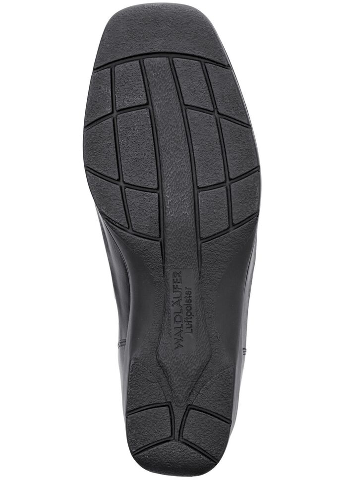 Waldl&auml;ufer Slipper aus krokogepr&auml;gtem Leder SCHWARZ