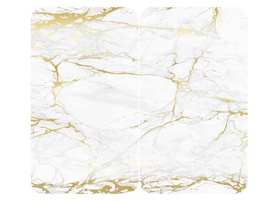 Herdabdeckplatten/Wandblende, Motiv Marmor gold 