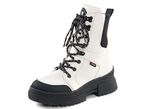 Rieker Stiefelette aus Nappaleder CREMEWEISS-SCHWARZ