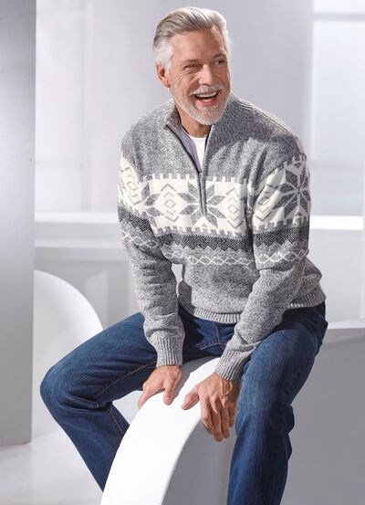 Troyer mit Norwegermuster 