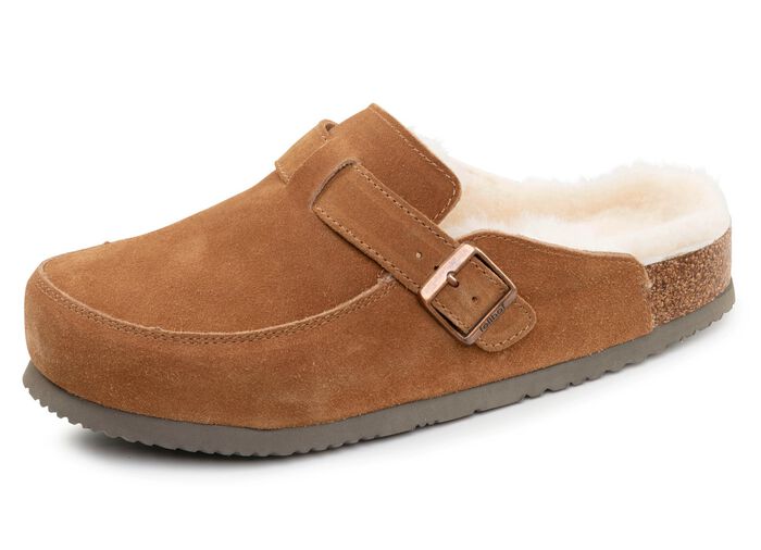 Gef&uuml;tterte Herren-Clogs, mit Lammfell 