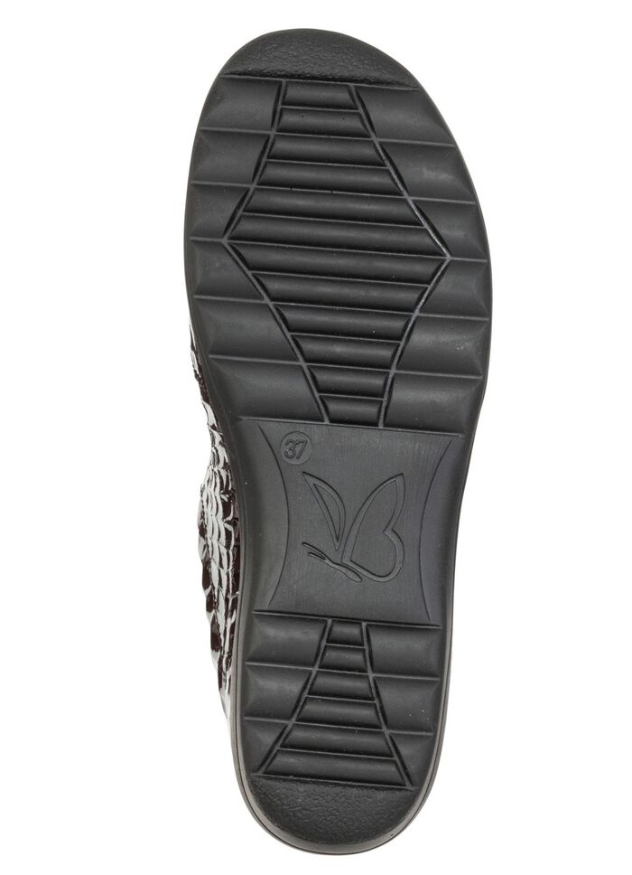 Caprice, elegante Damen-Slipper, Weite H, mit herausnehmbarem Fu&szlig;bett BURGUND