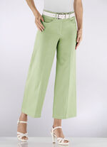 Culotte mit modisch weitem Bein  GR&Uuml;N