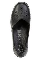 ELENA EDEN, bequeme Damen-Slipper, Weite H, mit herausnehmbarem Fu&szlig;bett SCHWARZ