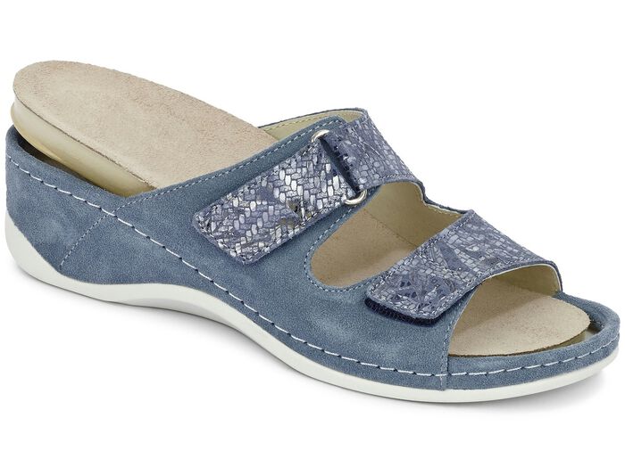 Mubb, bequeme Damen-Pantoletten, Weite H, mit herausnehmbarem Fu&szlig;bett 