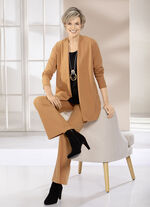 Shirtjacke in verschlussloser Form in 4 Farben CAMEL