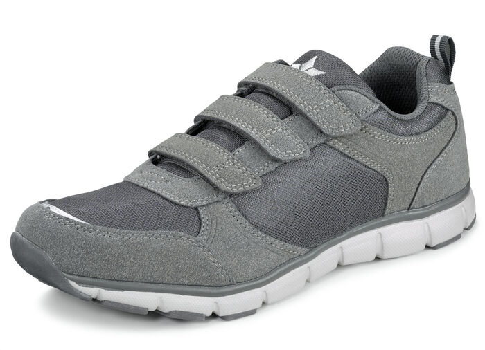 Sportliche Herren-Slipper, mit herausnehmbarem Fußbett GRAU