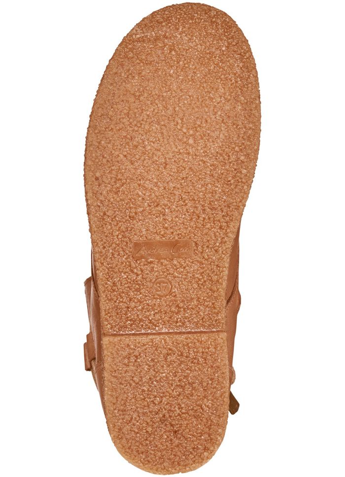 Andrea Conti Schn&uuml;r-Stiefelette aus weichem Nappaleder COGNAC