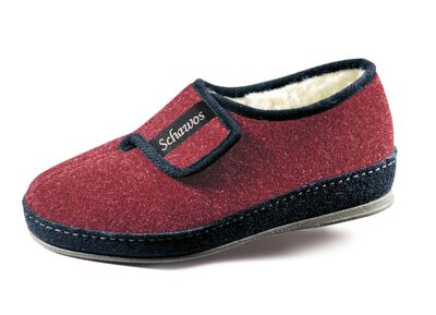 Atmungsaktive Damen-Hausschuhe, mit Klettverschluss 