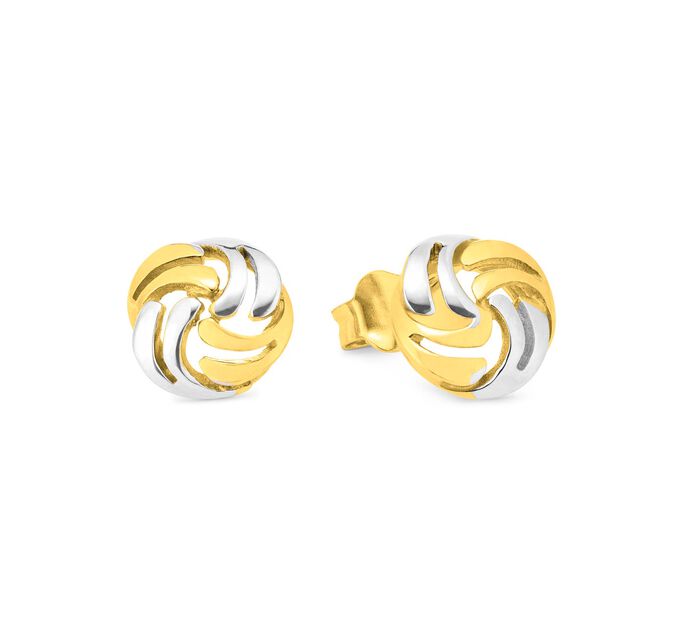 S&uuml;&szlig;e Ohrstecker in Bicolor 