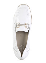 ELENA EDEN, elegante Damen-Slipper, Weite G, mit herausnehmbarem Fußbett WEISS