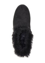 Gemini Pantoffel aus weichem, bestem Veloursleder SCHWARZ