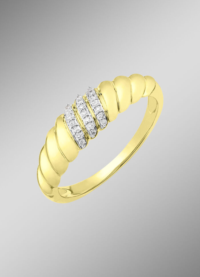 Edler Damenring mit 21 Diamanten 