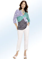 Shirt-Tunika in Wickel-Optik 